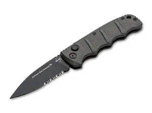 Folding Knife BOKER PLUS AKS-74 — Black D2 Steel, Manual Folder, Tactical Blade