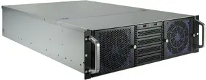 Servera korpuss INTER-TECH 3U-30765, 3U, melns, PSU aizmugurē (ATX), atbalsta 2x120 mm priekšā un 2x60 mm aizmugurē, 2.5"/3.5" HDD