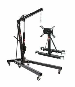 Work Crane and Assembly Trolley Kit AWTools 2 Ton Crane with 900 kg Assembly Trolley