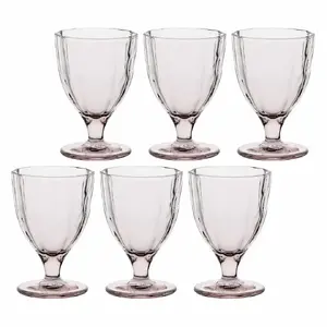 Glassware set Rose&Tulipani Amami — 6 light pink drinking glasses, 300 ml