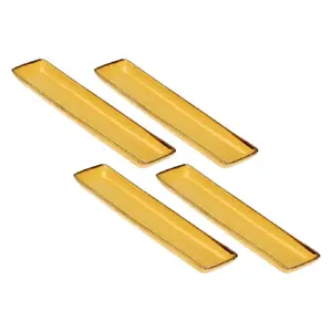Rectangular Serving Trays Set Rose&Tulipani Concerto Ocra — 4 pcs, yellow, 32 x 8 cm