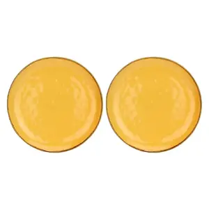 Set of 2 Round Platters Rose&Tulipani Concerto Ocra — Yellow, 32 cm
