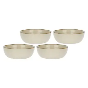 Salad bowls set 4 pcs Rose&Tulipani Concerto Avorio Ivory 20 cm