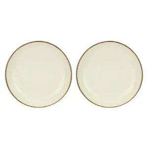 Round Serving Bowls Set 2 pcs Rose&Tulipani Concerto Avorio — Ivory, 30 cm