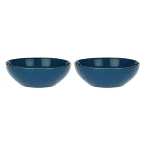 Salad Bowl Set Rose&Tulipani Concerto Blu Avio — 2 pieces, navy blue, 26 cm
