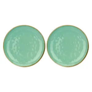 Round Platter Set Rose&Tulipani Concerto Verde Acqua Mint — 2 pieces, 32 cm