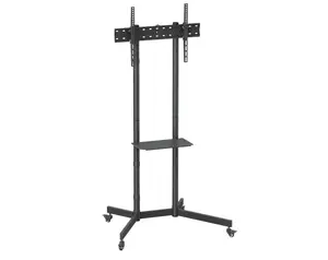 Floor stand TV cart Sunne S1122 for 37–70" screens, VESA 100x100–600x400, max load 45 kg, black