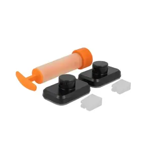 Набор вакуумных креплений METALTEX VACCUMFIX 7.5x4.5 см до 5 кг, 2 крючка с насосом, чёрный, PP