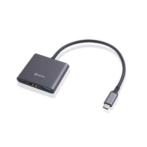 Док-станция для ноутбука eSTUFF ES623001 с интерфейсом HDMI, поддержкой USB Power Delivery до 100 Вт и алюминиевым корпусом