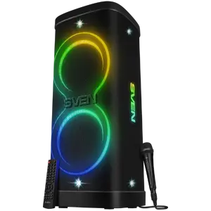 Портативная акустика SVEN PS-1250 — 300W, Bluetooth, TWS, IPx4, FM, USB, microSD, LED, 13500mAh