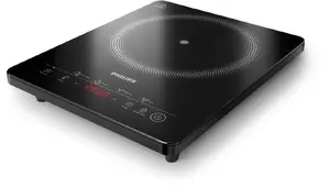 Philips 3000 series Vesuvio Virsmas indukcijas plīts, melna, 28 cm platums, 1 gatavošanas zona, skārienjūtīga vadība, 2000 W jauda, digitālais taimeris