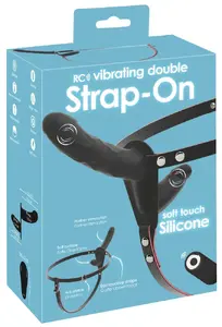 Strap-On Double Vibrating Strap-On by you2toys RC with two silicone vibrators, 10 modes, remote control, waterproof
