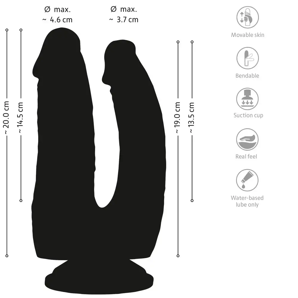 Nature Skin Bendable Double Penetrator двойной фаллоимитатор Photo 12