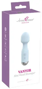 beau coeur Vanyor Mini Wand Massager — rechargeable silicone wand, 10 vibration modes, USB included