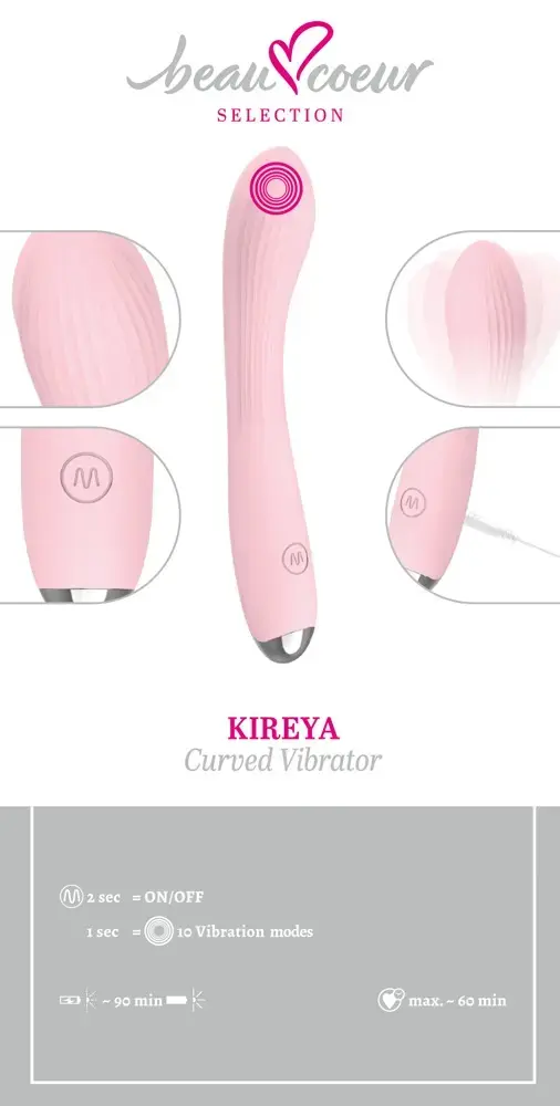 Вибратор beau cœur Kireya Curved Vibra Photo 11