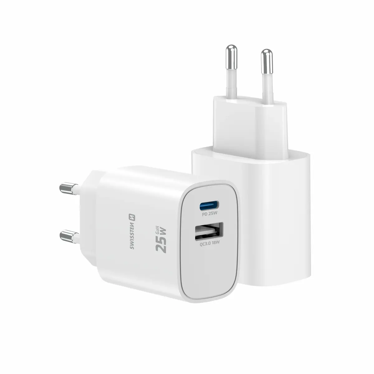 SWISSTEN Edge Travel USB-C PD 25W + USB-A QC 18W Photo 4