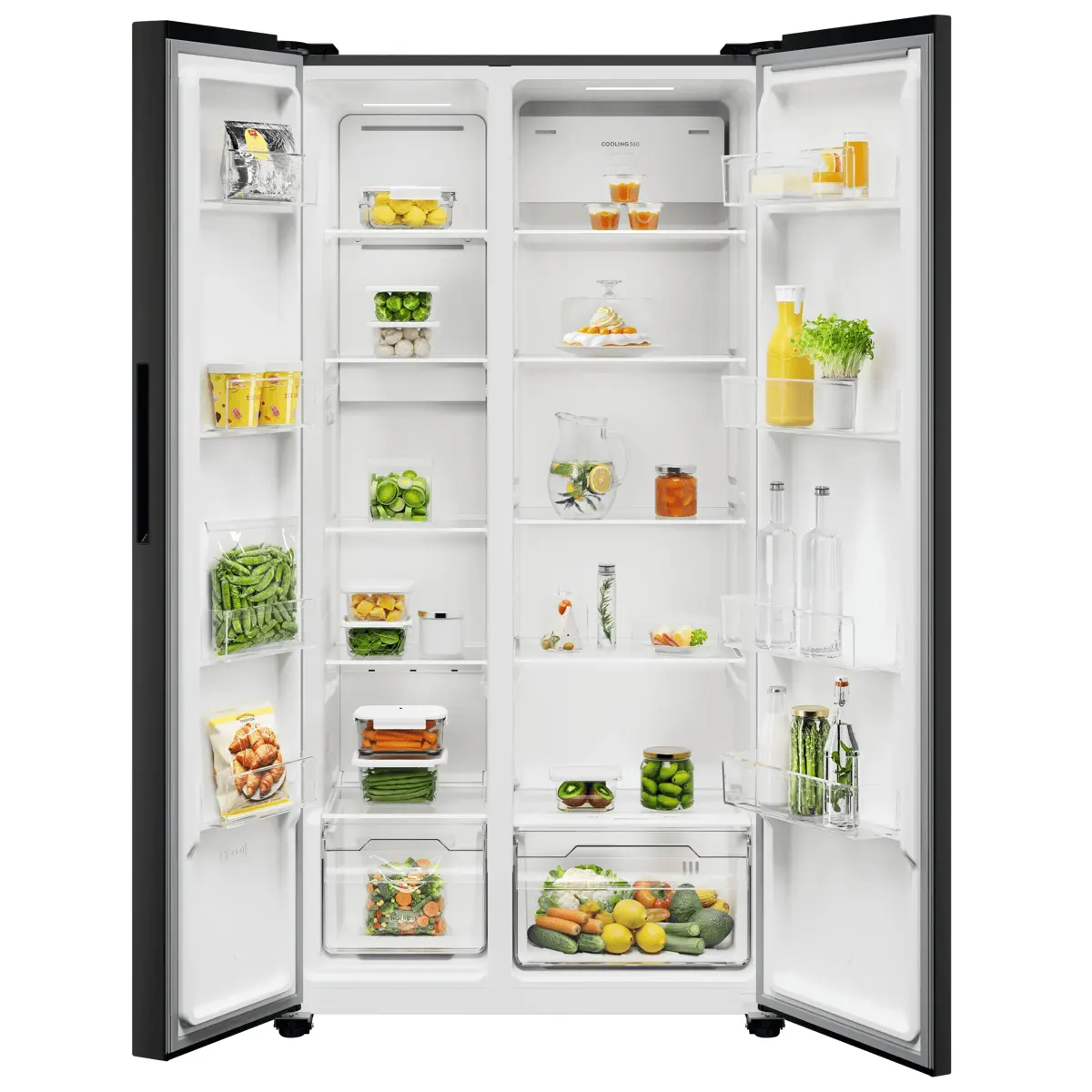 Side-by-Side ledusskapis Electrolux EAT6ME53K0, kopējā ietilpība