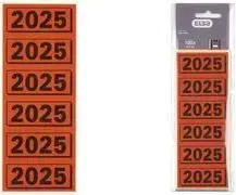 Label inserts Elba "2026" yellow self-adhesive 57 x 25 mm for binder labeling