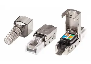 ATEN RJ-45 (J-45) Male Wire Connector 2A-245G, Silver, for Cat6A cabling