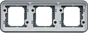 Socket outlet frame berker WNA403 for 3-gang installation, compatible with Hager WNA403