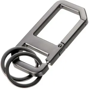 Keychain TROIKA ALVAR NERO by TROIKA – metal key ring with black finish, model KR26-05/GM