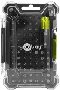 Skrūvgriežu bitu komplekts Goobay Tools 77843 — hroma-vanādija tērauds (Cr-V), 72 gab.