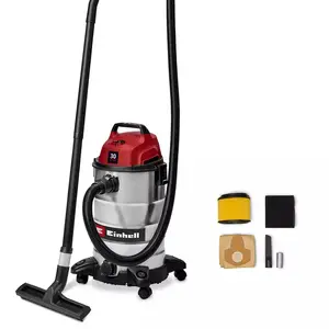 Cylinder vacuum cleaner Einhell TC‑VC 3055 S — 950 W, dry & wet, 30 L dust bag, stainless steel