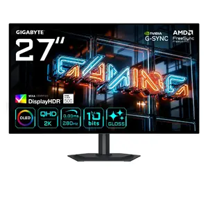 27" GIGABYTE MO27Q28GR WOLED QHD игровой монитор — 2560×1440, 280 Гц, 0,03 мс, 335 кд/м², HDMI 2.1, DisplayPort 1.4