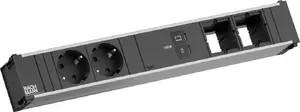 Сетевой блок Bachmann CONI с 2x CEE 7/3 розетками и 1x USB‑C 100W, 2x силовых кабельных соединения, кабель 0,2 м