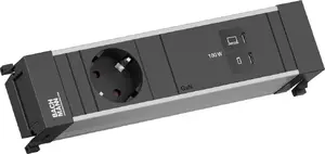 Power Frame power outlet module Bachmann BM0023854 with 1x CEE7/3 socket and 1x USB‑C to USB‑C 100W cable, L=0.2m