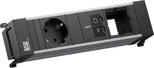 Модуль розетки Bachmann BM0024291 Power Frame: 1x CEE7/3, 1x USB‑C PD 45W, 1x CM кабель L=0,2 м