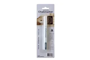 Chalk marker EUROPEL 356508 — white, chisel tip 1–3 mm, 1 pc