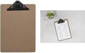 Clipboard for Menus EUROPEL DIN A4 landscape, natural MDF, rounded corners, model 197000