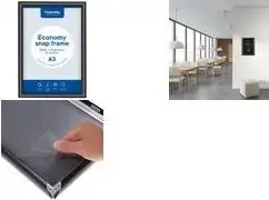Poster Frame EUROPEL Economy DIN A3, 25 mm anodised aluminium profile, black, rounded frame profile