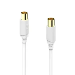Coaxial cable Hama 00202026 — 10 m, white, coaxial connector to coaxial connector