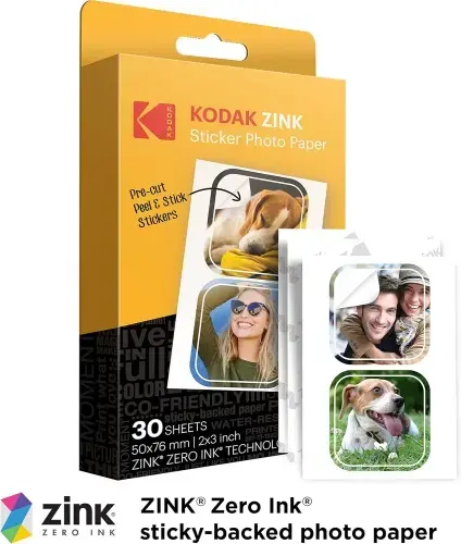 Kodak ZINK 2x3" фотобумага-наклейки, 30 листов Photo 2