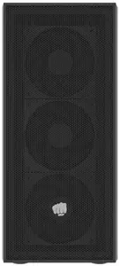 Fury Shobo SH8F Midi Tower PC Case — black, windowed, no PSU, 2×USB 3.0, 1×USB 2.0, 2×audio, includes 4×120mm fans