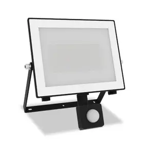 Philips Lois Outdoor Wall Lighting 50W LED Black Metal IP65 5400lm 3000K with Motion and Dusk Sensor