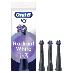 Replacement toothbrush heads BRAUN Oral‑B 80782595, 3‑pack, Black, compatible with Oral‑B electric brushes
