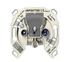 JULTEC JAP307TSD socket-outlet 2 x IEC + F, 2150 MHz, -7 dB, Silver