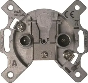 WISI Antenna Outlet DB 03 D 2-Port Stichdose 5 dB for SAT/TV/Radio