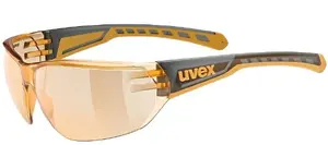Велосипедные очки UVEX Equate smoke/orange — защита от UV, сменные линзы, универсальная посадка