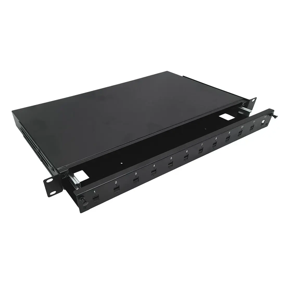A-LAN 1U 19" телескопическая оптическая панель FOP-1U-12SCS-C-P Photo 4