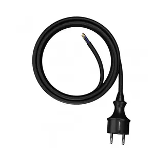 Power cable AWTools AW24859 H05VV-F 3x1.5 mm² with plug, 5 m, black