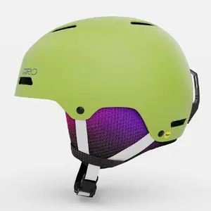 Winter Junior Helmet GIRO CRUE — brand GIRO, model CRUE, size XS (48.5–52 cm), matte fluorescent green