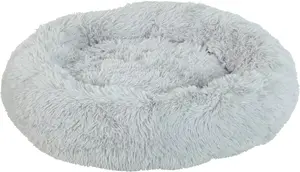 Pet bed cushion ZOLUX NOE long-pile plush for dog and cat, grey, 60 cm