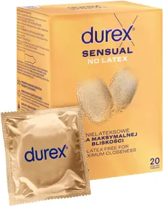 Condoms Durex Sensual non-latex 20 pcs, Durex brand, model Sensual, 20-count pack