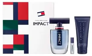 Tommy Hilfiger fragrance gift set — Tommy Hilfiger Impact EDT 100 ml, shower gel 100 ml, miniature EDT 4 ml