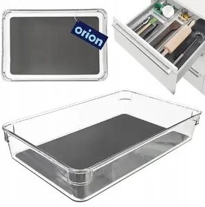 ORION Drawer Organizer Container ORI_731620, grey, anti-slip insert for drawers