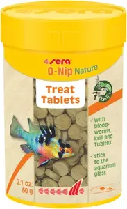 Vacation fish food tablets sera O-Nip Nature — 0.06 kg (0.1 L), high-protein 37.9% for aquarium fish
